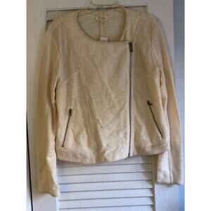 Lou & grey  lace cropped moto jacket